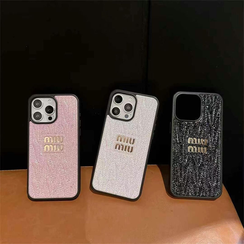 MiuMiuアイフォン16/15プロ/14/13カバー