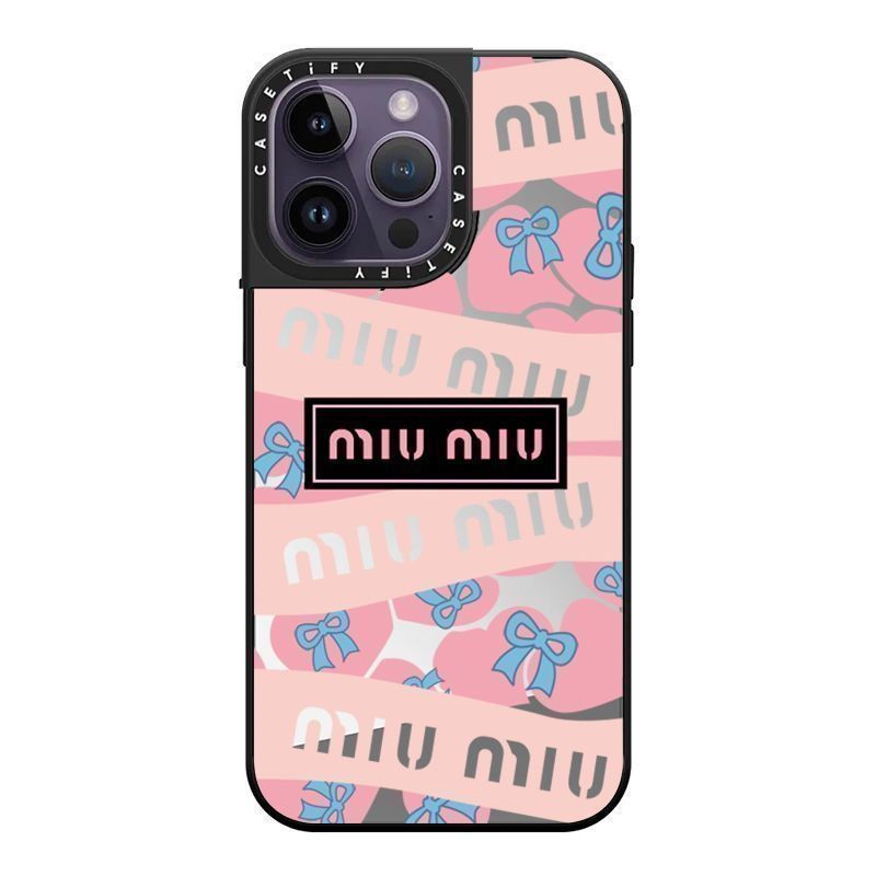 MiuMiuアイフォン17pro /16/15プロ/14/13カバー